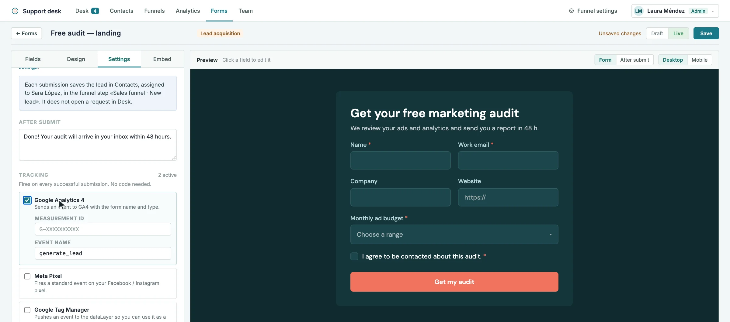 Lead Acquisition Forms