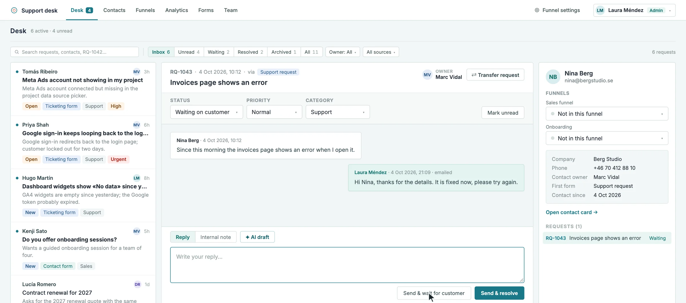 Support Ticketing System